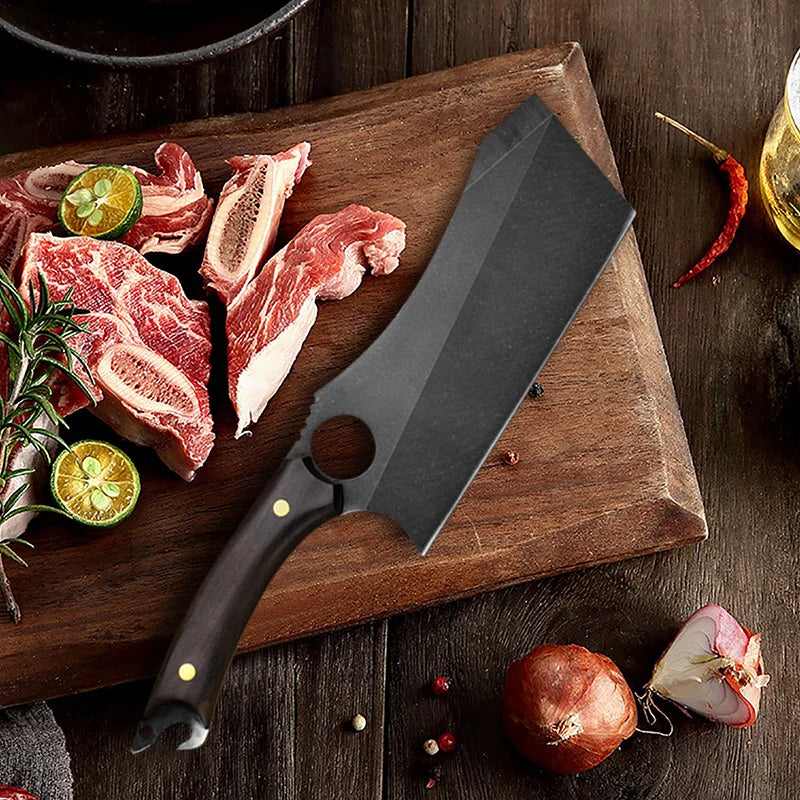 Professional Forged Cleaver + Sheath • Sombre by Atenas™